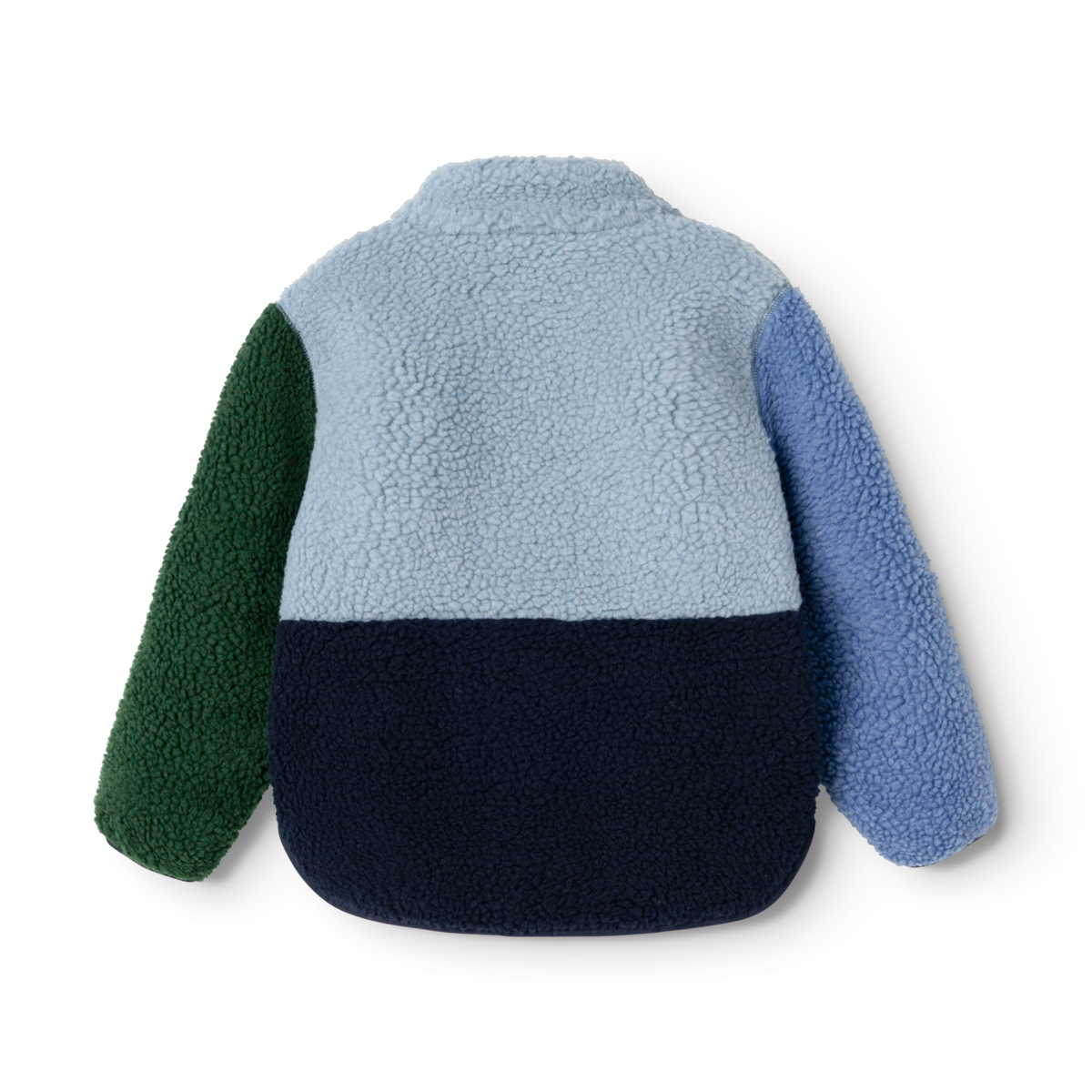 Rückseite der Liewood Nolan Fleecejacke aus weichem recyceltem Sherpa Material