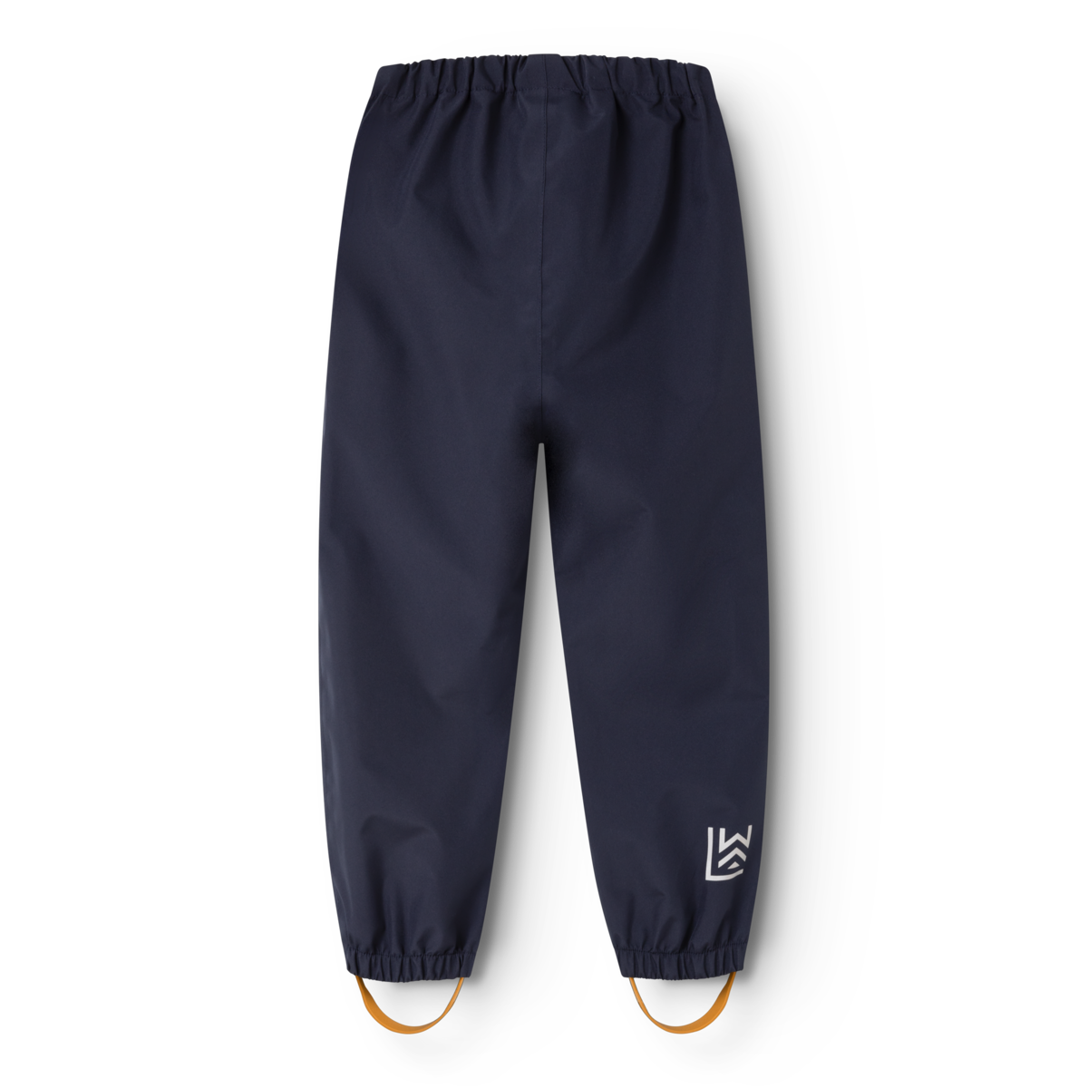 Dunkelblaue Liewood Pedia Regenhose für Kinder mit elastischem Bund und Fussstegen