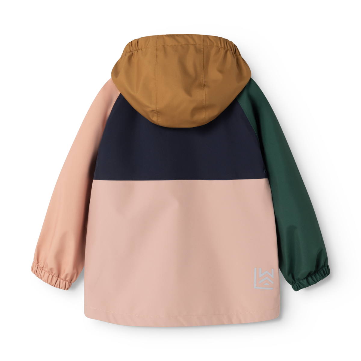 Liewood Pedia Kinder Regenjacke von hinten mit Kapuze und reflektierendem Detail
