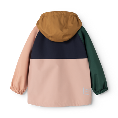Liewood Pedia Kinder Regenjacke von hinten mit Kapuze und reflektierendem Detail