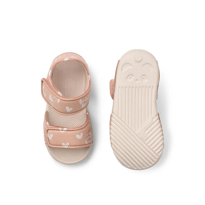 Unterseite der Liewood Kinder Sandalen mit Panda-Fussabdruck-Sohle – Bärechind Winterthur, Zürich, Schweiz.
