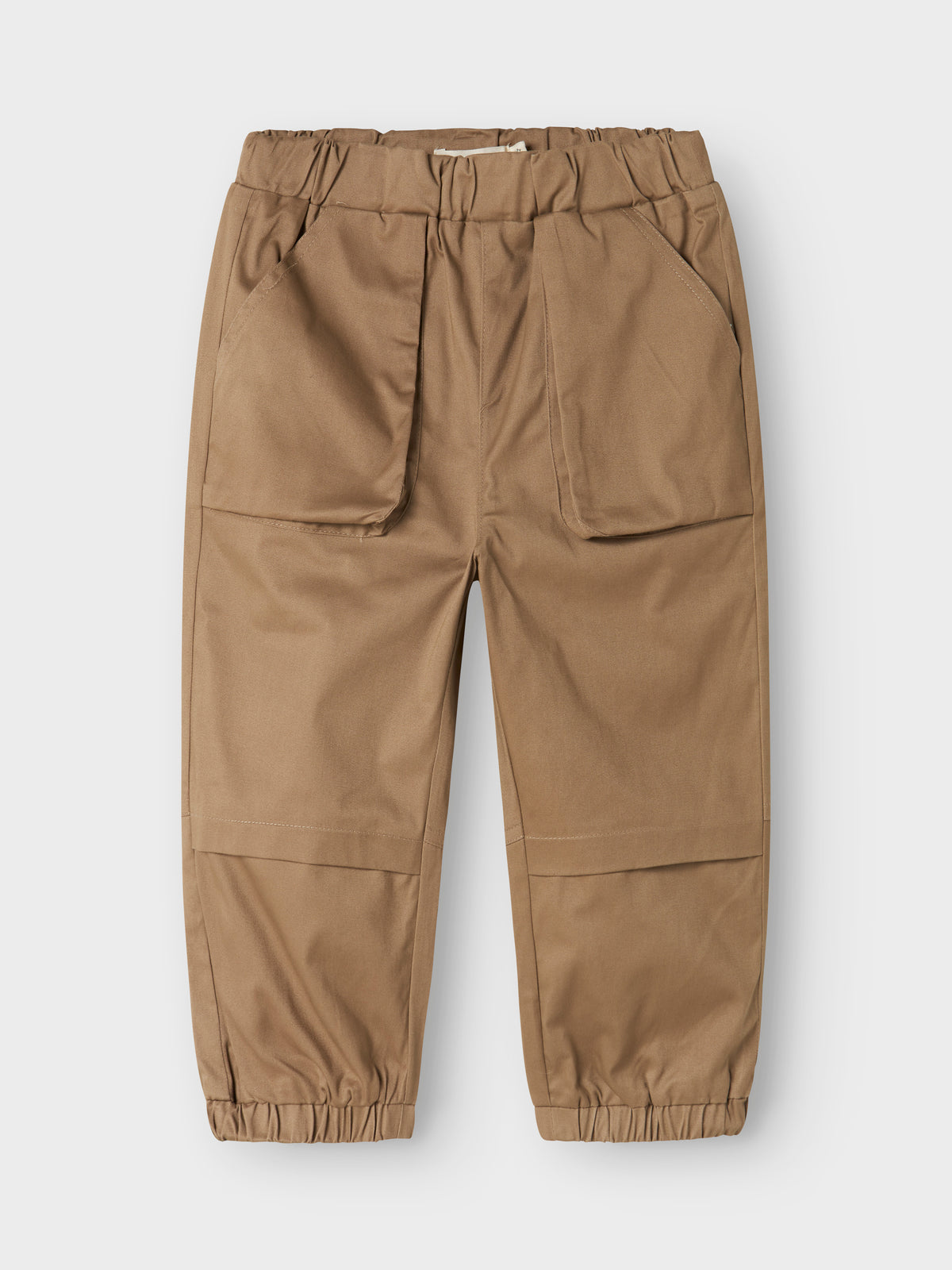 Rückansicht der Lil'Ateliert Bio-Baumwoll-Stoffhose in Teak