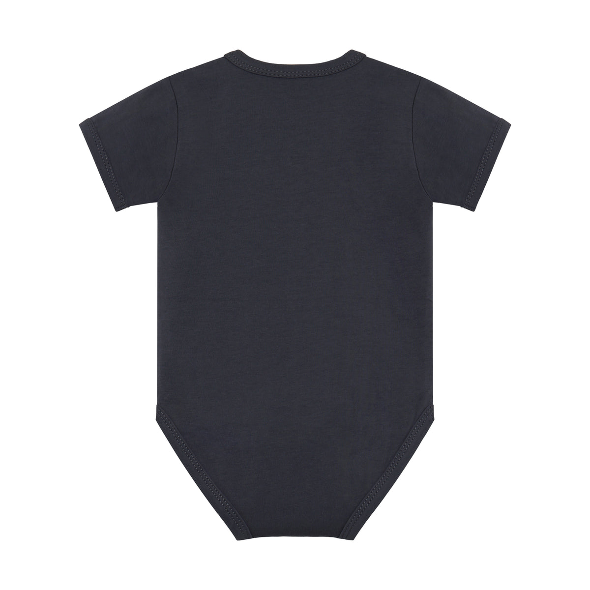 Rückansicht Minymo Kurzarm Body aus Bio-Baumwolle – nachhaltige Babymode im Bärechind Winterthur, Zürich Schweiz.