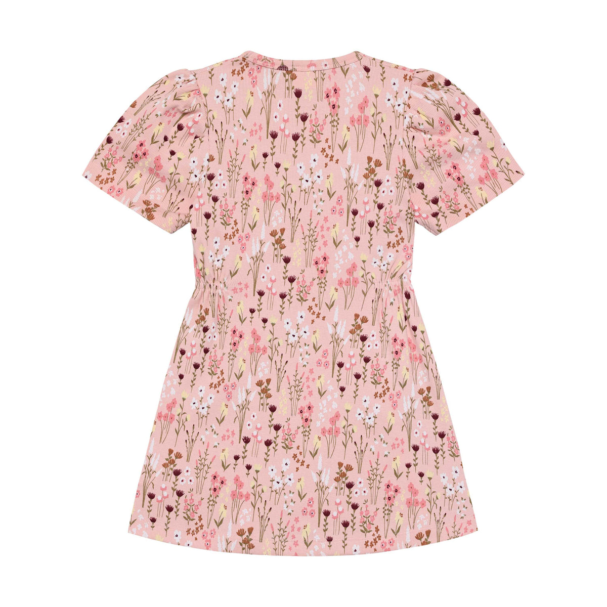 MINYMO Kinderkleid aus Rib Bio Baumwolle mit Blumenmuster im Bärechind Winterthur Schweiz