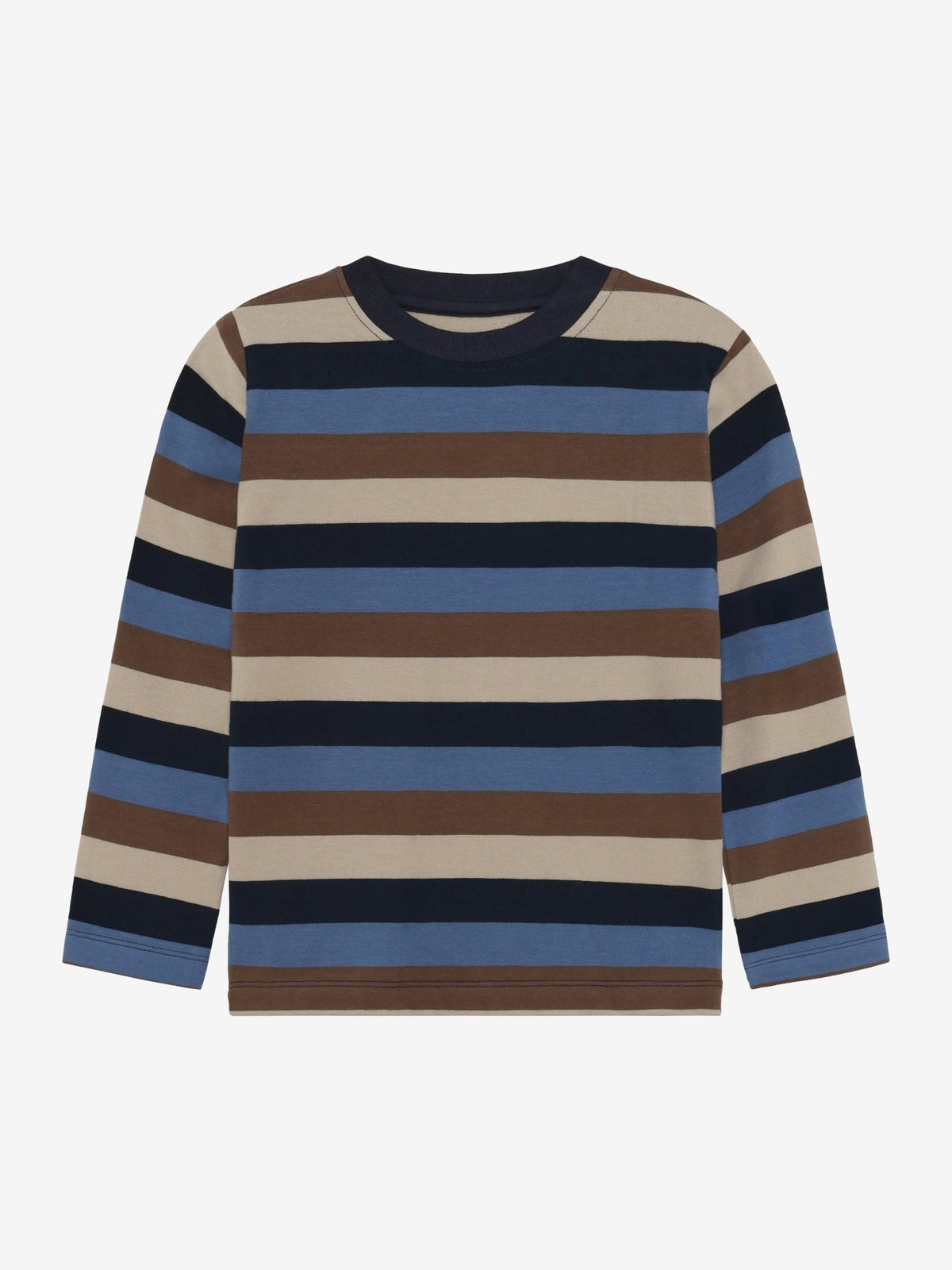 Minymo Langarmshirt gestreift Dark Sapphire Vorderansicht