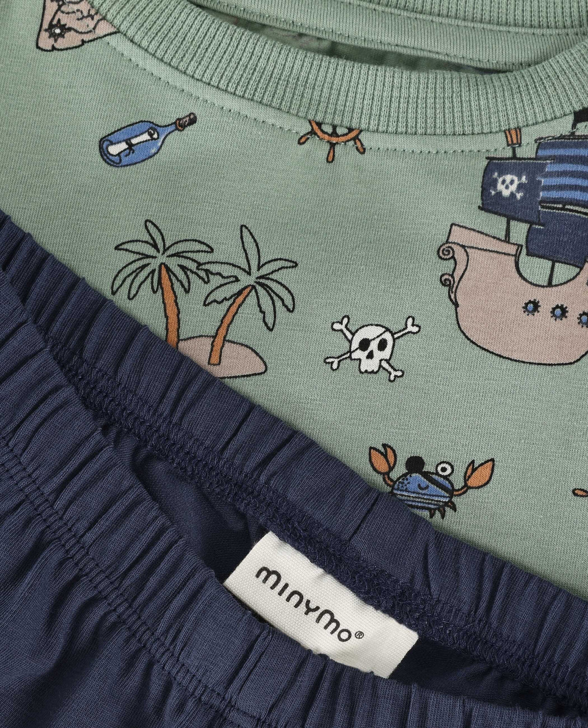 Detailaufnahme MINYMO Pyjama GOTS Bio Baumwolle nachhaltig Bärechind Winterthur Schweiz