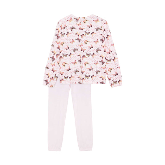 MINYMO Pyjama Set aus Bambus mit Schmetterling Print rose im Bärechind Winterthur Schweiz