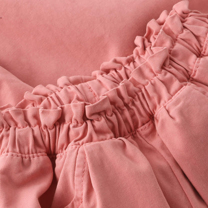 Detail elastischer Bund MINYMO Twill Hose pink im Bärechind Winterthur Schweiz