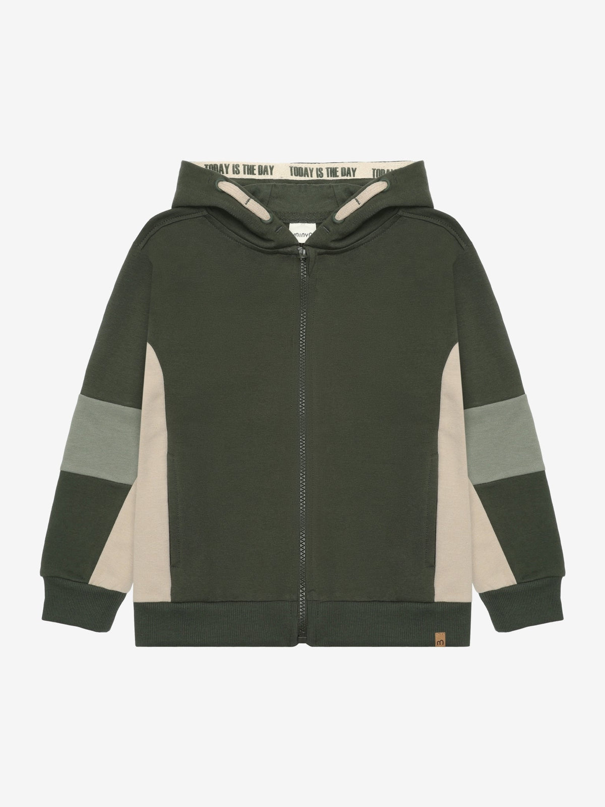 Minymo Zip Hoodie Beetle Vorderansicht