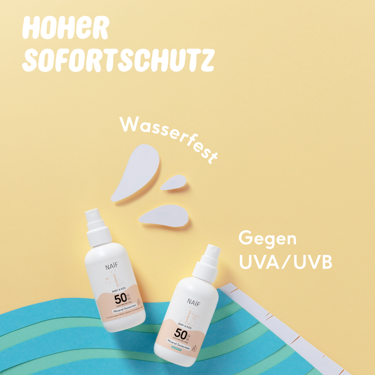 Mineralischer Sonnenschutz Baby LSF 50 gegen UVA und UVB Strahlung NAÏF Schweiz