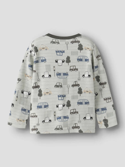 Merino Langarmshirt mit rundem Ausschnitt, Rückansicht
