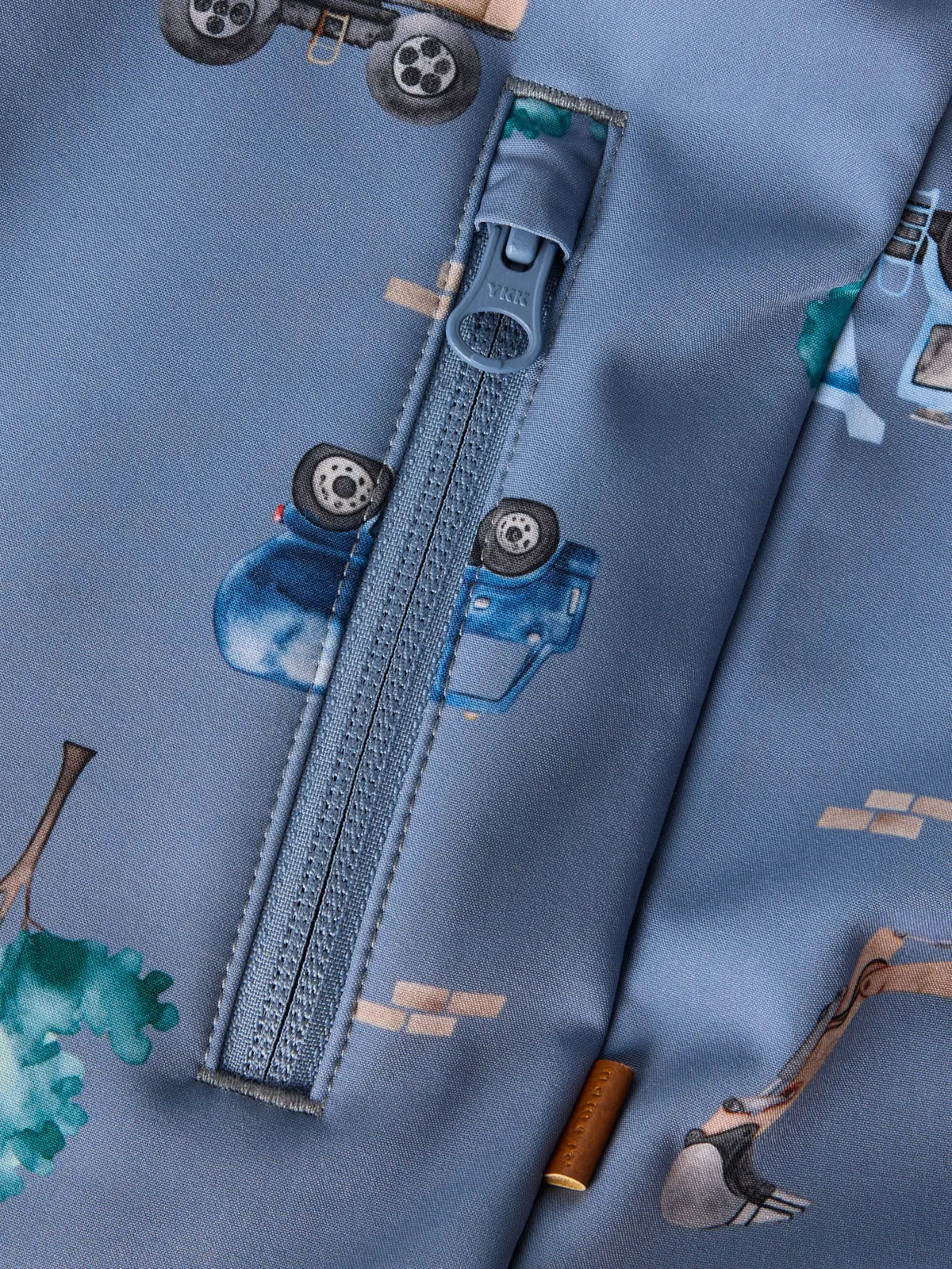 Detail Reissverschluss und Print Softshelljacke Kinder, Bärechind Winterthur Zürich Schweiz