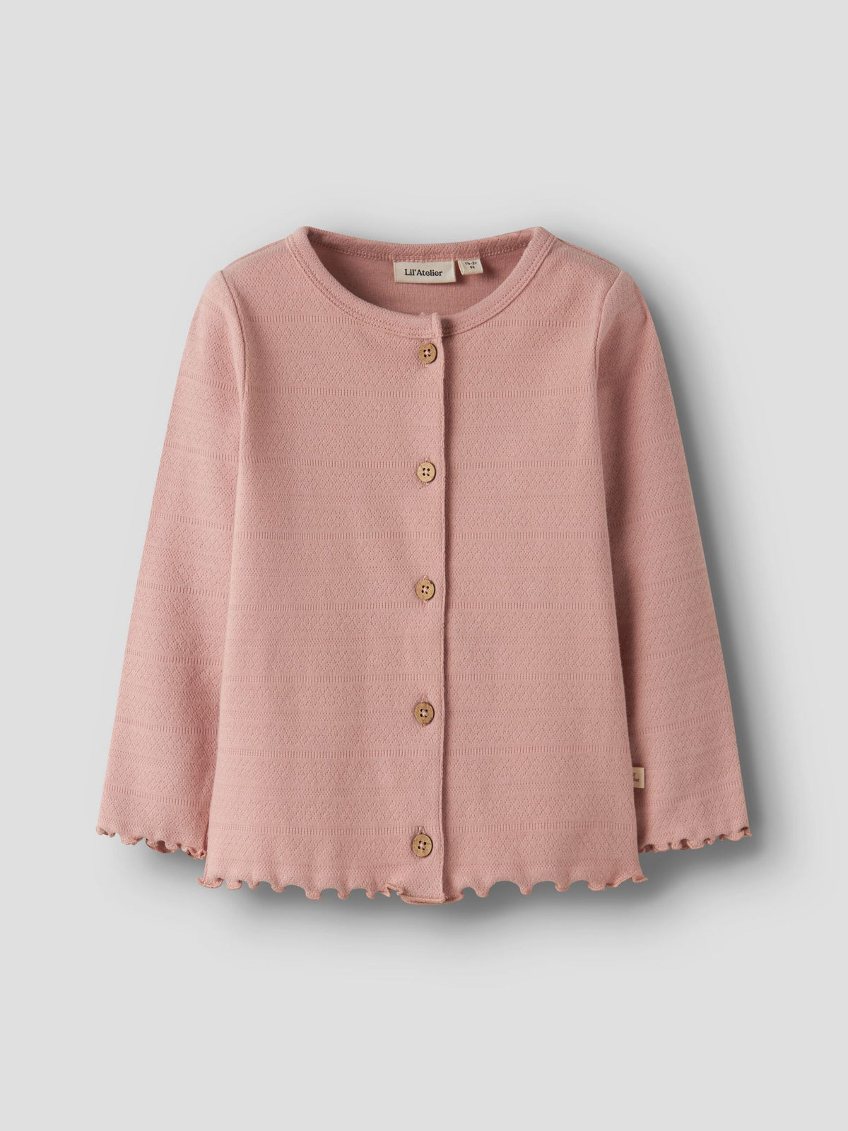 Kinder Strickjacke aus Baumwolle in Rosa mit Knopfleiste, NAME IT, nachhaltige Kindermode im Bärechind Winterthur Zürich Schweiz