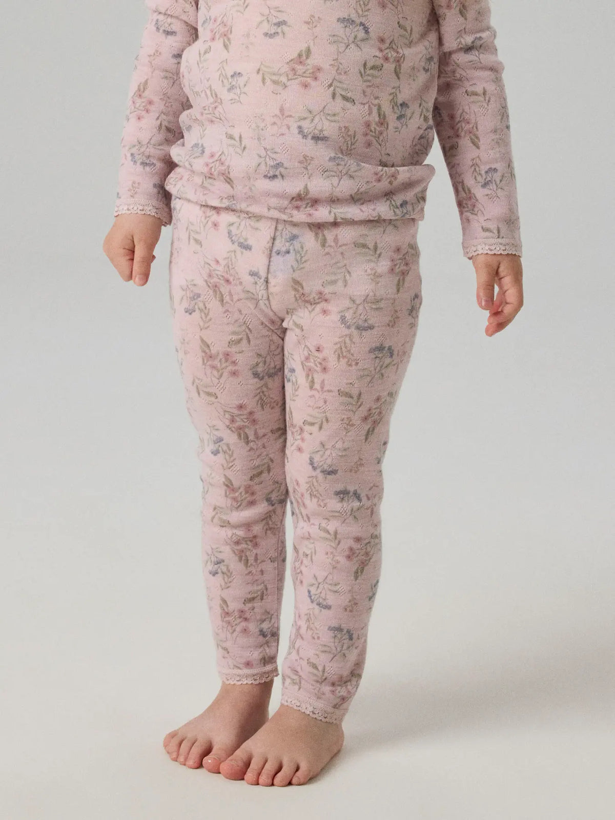 Leggings aus 100% Merinowolle im Needle-Strick für Kinder