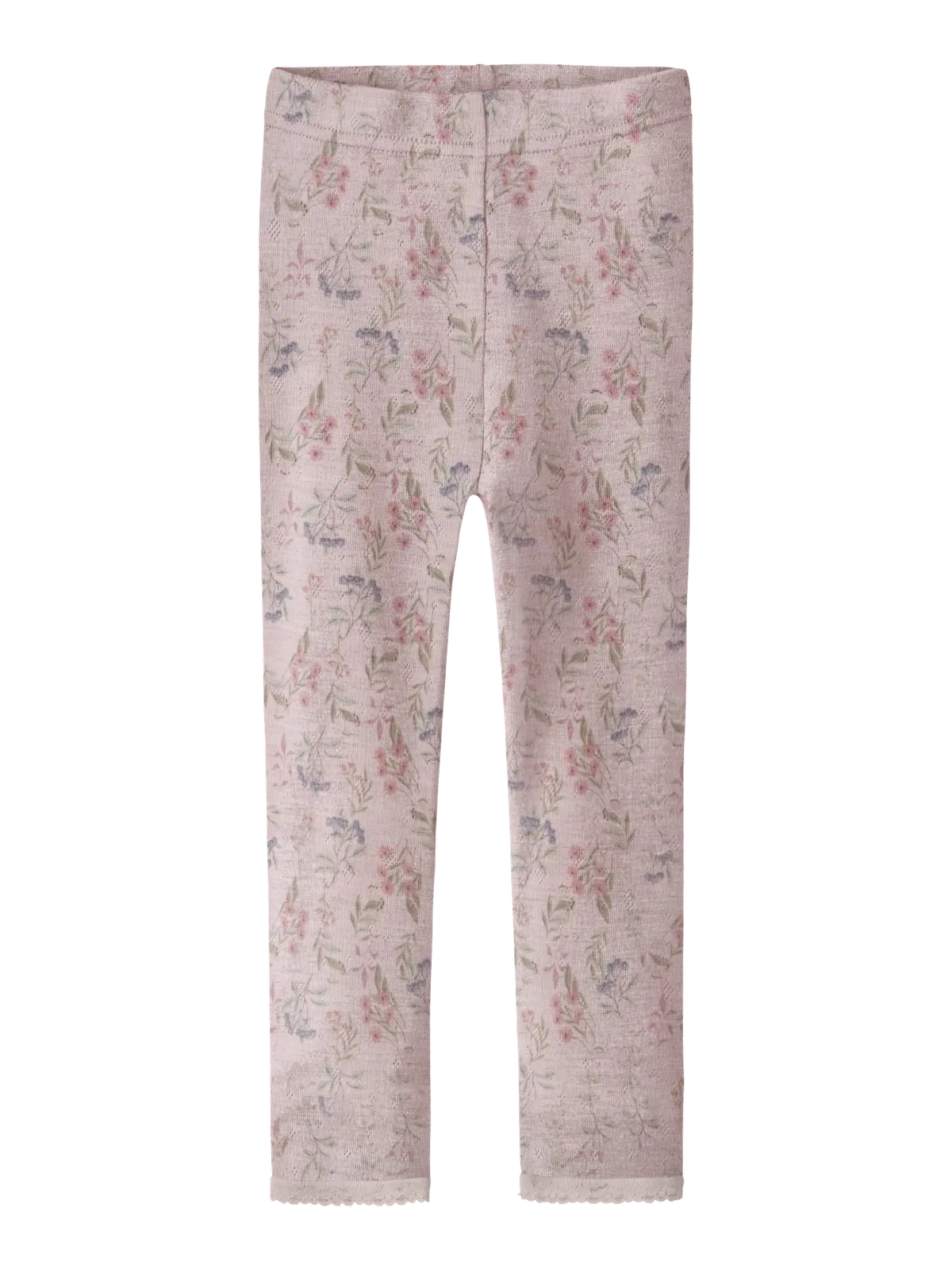 Name it Needle Leggings Kinder mit Blumenmuster auf rosa Hintergrund