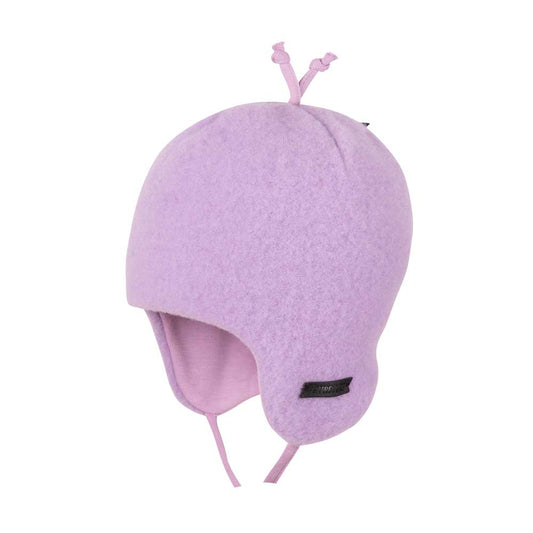 Pure Pure Wollfleece Baby-Bindemütze in Lilac bei Bärechind