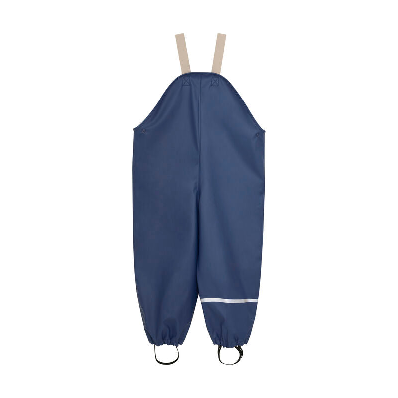 Rückansicht  der nachhaltigen Regenhose mit elastischen Beinabschlüssen – von Bärechind Kinderladen in Winterthur, Zürich, Schweiz.