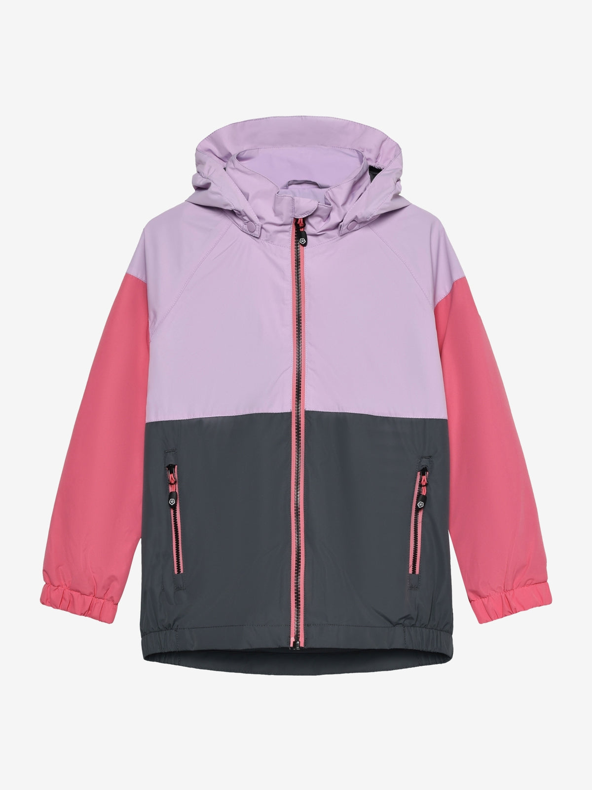 Rosa lila Colorblock Regenjacke von Color Kids im Kinderladen Bärechind Winterthur Zürich Schweiz kaufen