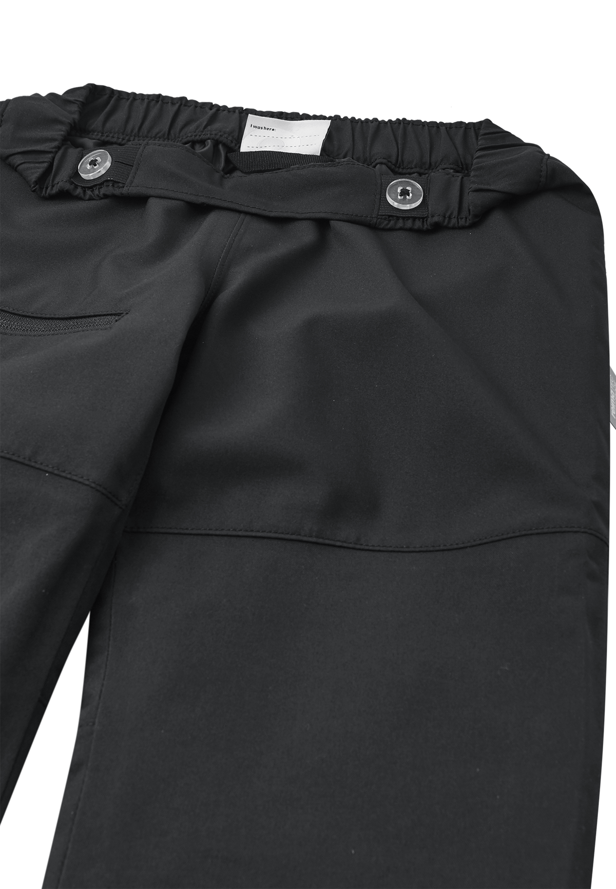 Detail elastischer Bund ReimaTec Kinderhose Samppi Black