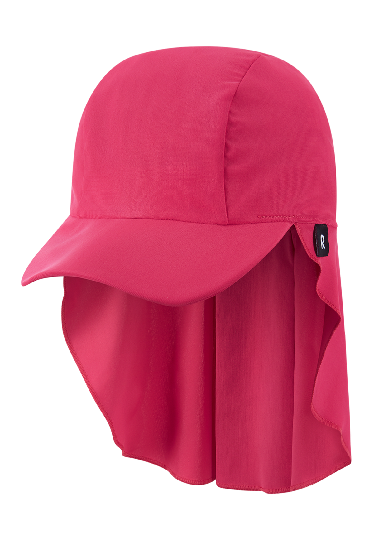 Reima Mustekala Badehut in Pink – mit UV-Schutz 50+, Schirm & Nackenschutz für Kinde erhöltlich im Bärechind in Winterthur, Zürich, Schweiz.