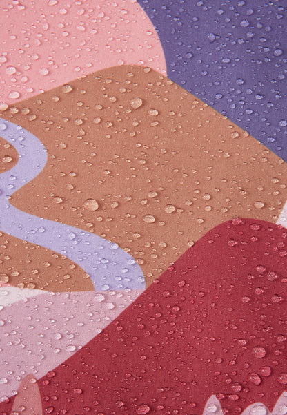 Landschaftsmuster der Reima Softshelljacke Vantti Rose Blush für Kinder in der Schweiz