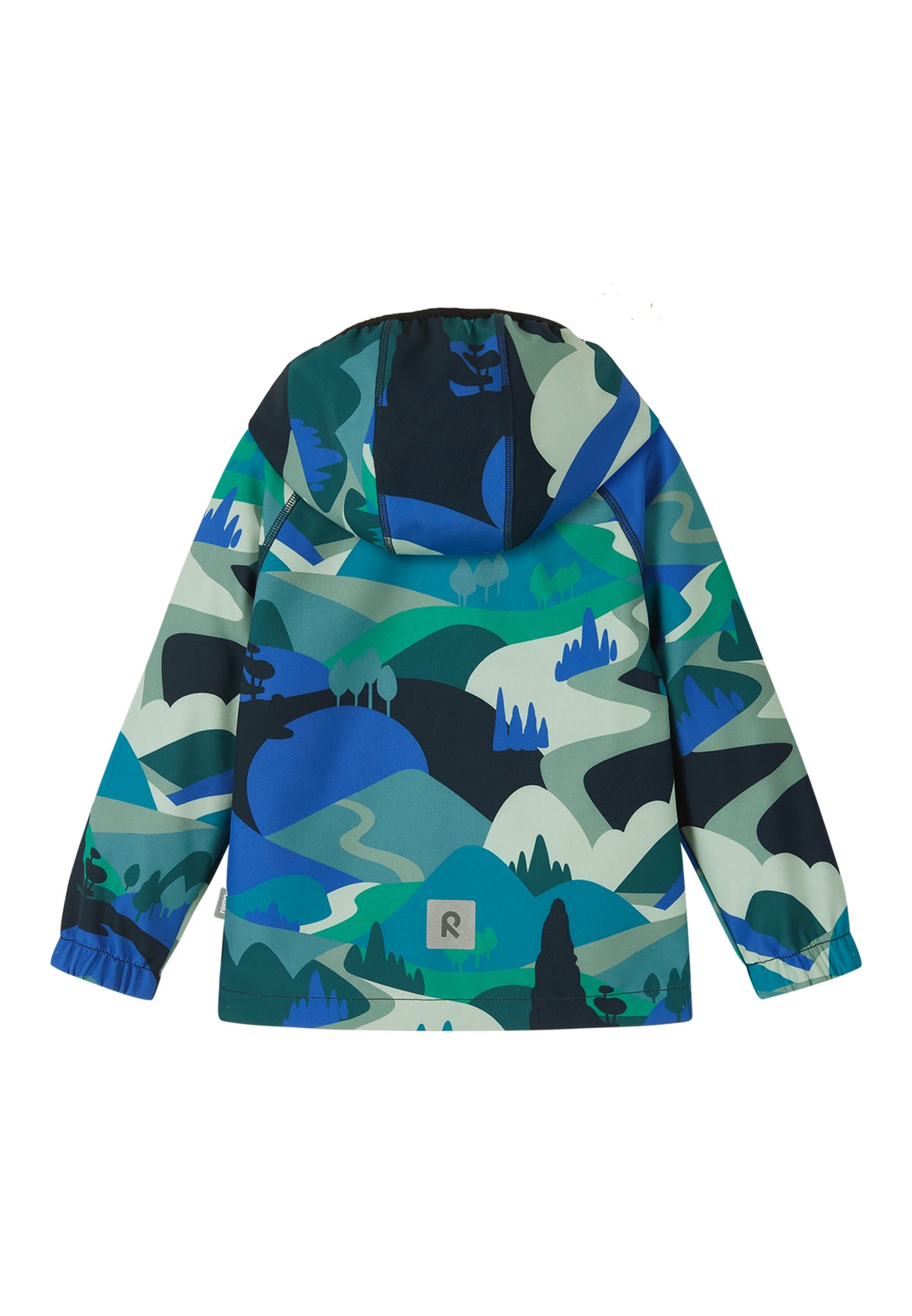 Reima Softshelljacke Vantti Sparkly Blue Rückansicht für Kinder in Zürich Schweiz