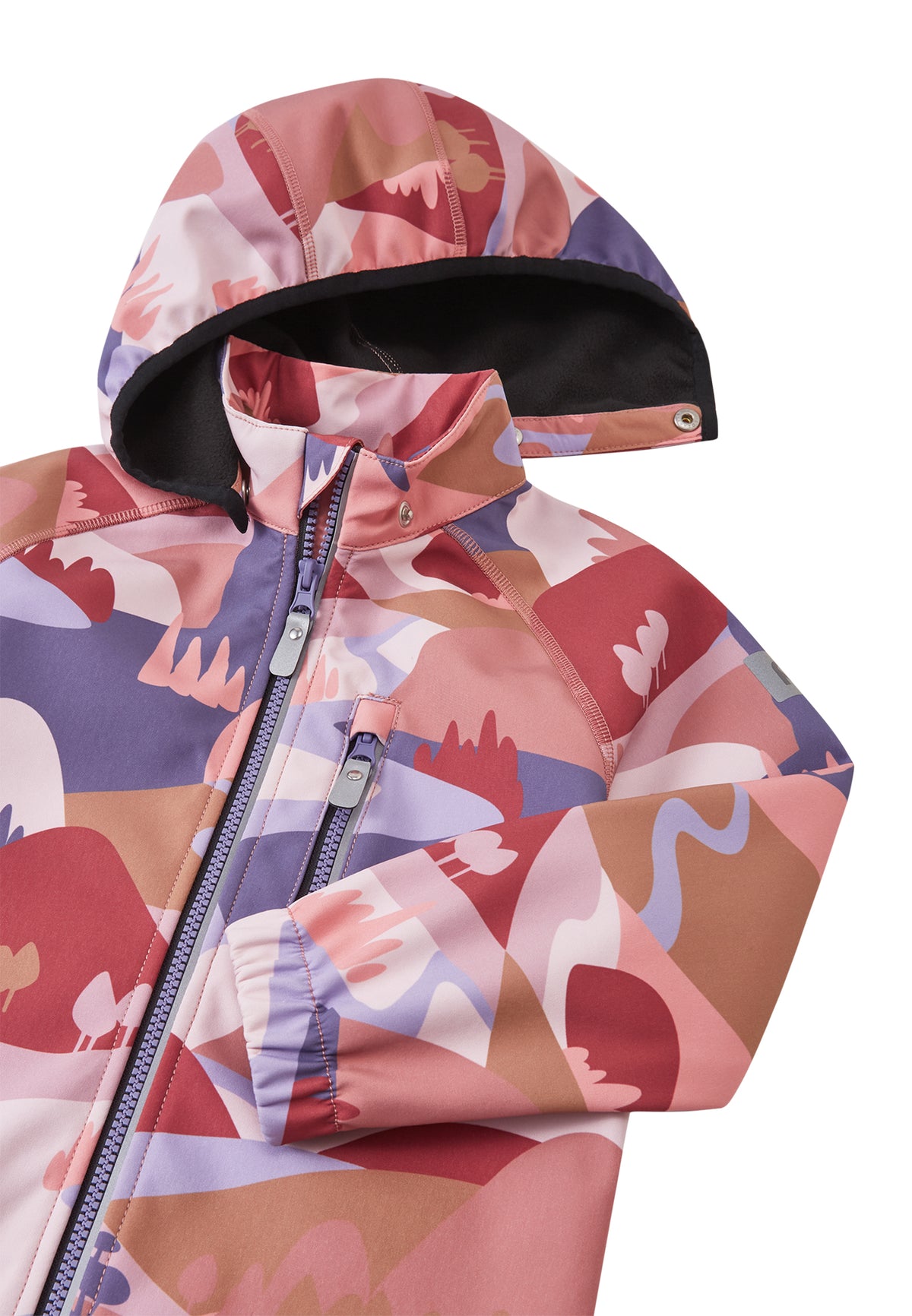 Kapuze der Reima Vantti Softshelljacke Rose Blush im Bärechind Schweiz