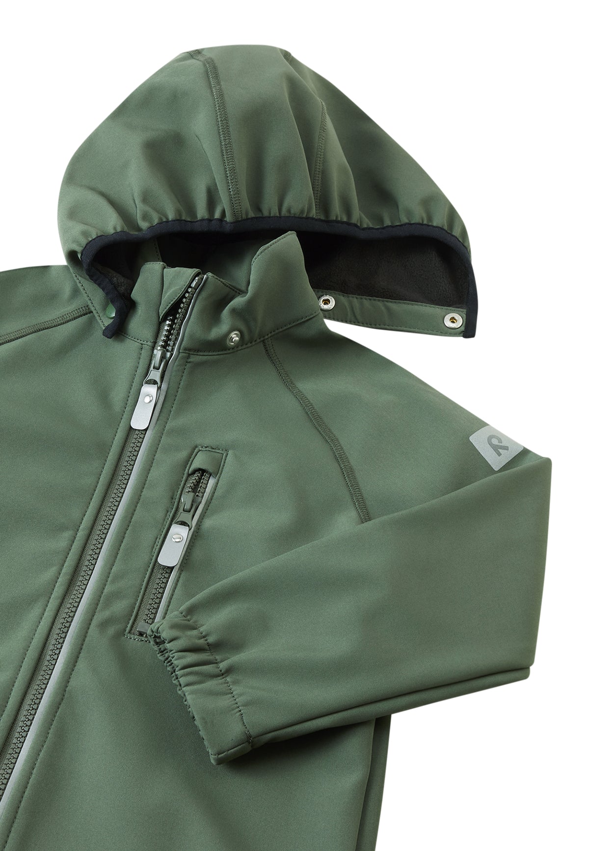 Reima Vantti Softshelljacke mit abnehmbarer Kapuze und Reissverschluss im Bärechind Schweiz