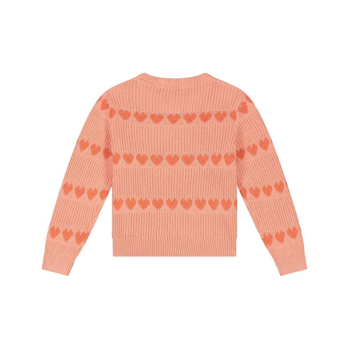 Strickpullover in Salmon aus weichem Strick, Rückansicht