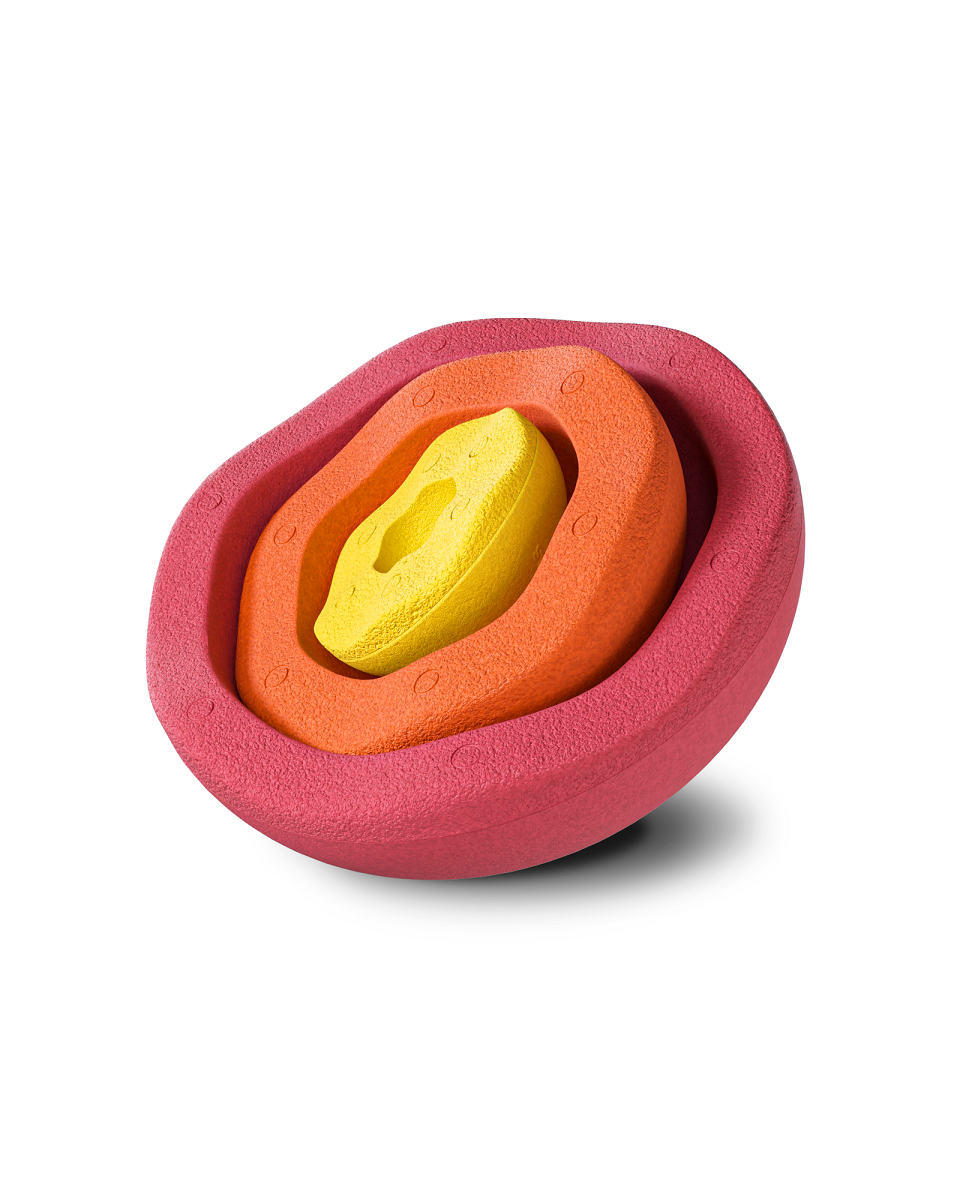 Stapelstein Inside rainbow Set in Rot, Orange und Gelb – stapelbar und kreativ kombinierbar bei Bärechind