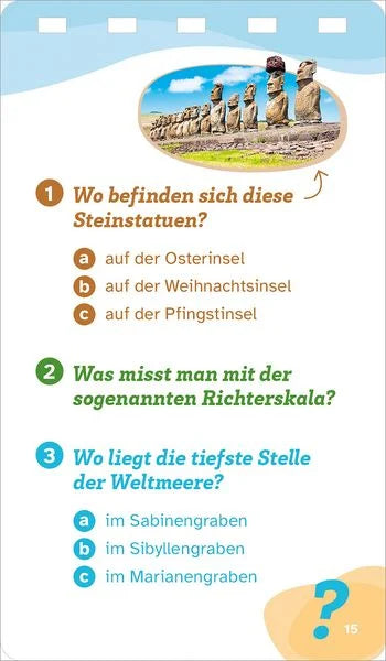 Beispielseite aus dem WAS IST WAS Quiz Erde