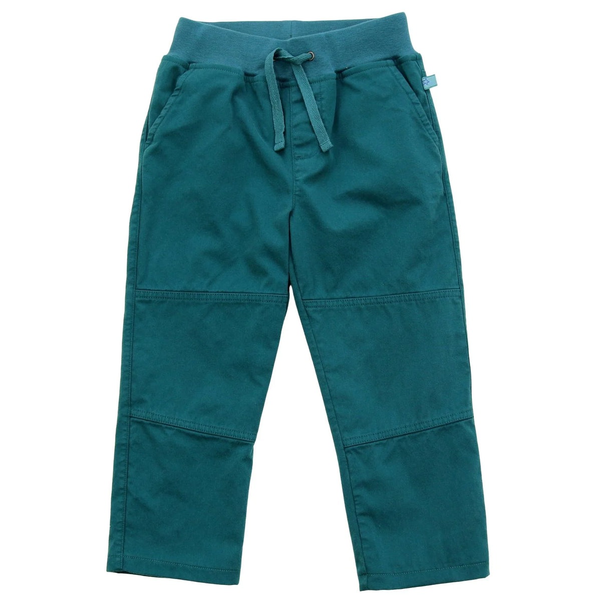 Warme Webhose aus Bio-Baumwolle mit Jerseyfutter in Petrol, Enfant Terrible, Bärechind, Winterthur Zürich Schweiz