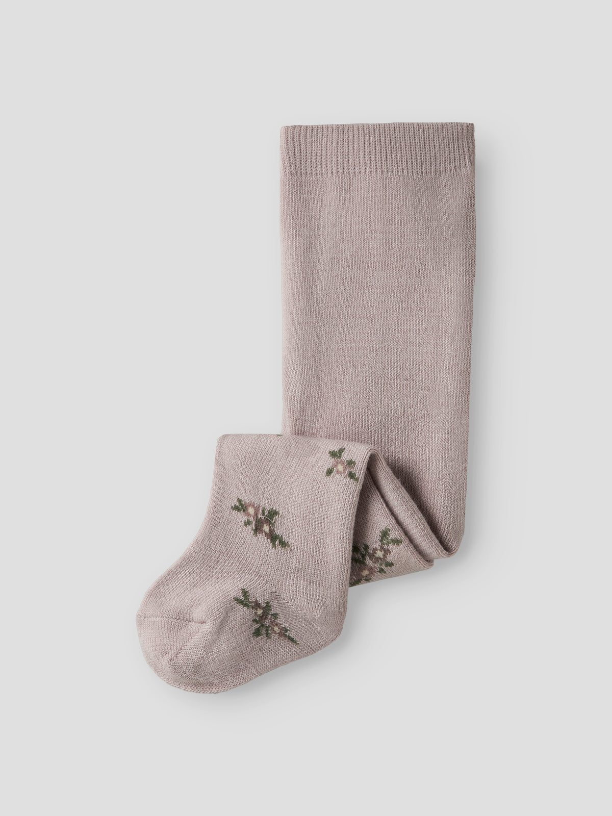 Baby Wollstrumpfhose Altrosa mit Blumenmuster, Bärechind, Winterthur, Schweiz